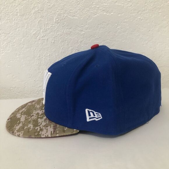 NFL New York Giants New Era Fitted Hat Blue and Camo Sz 8 or 63.5cm - Picture 4 of 8